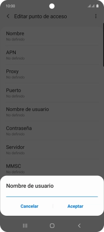 Introduce wap@wap y pulsa Aceptar.
