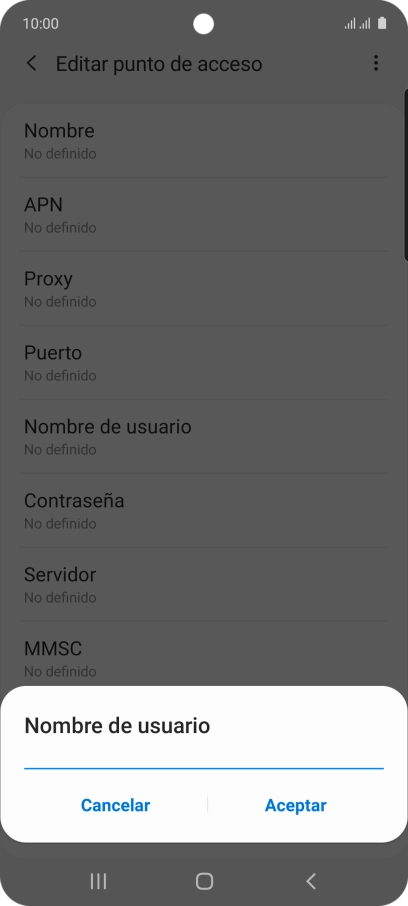Introduce wap@wap y pulsa Aceptar.