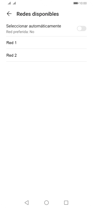 Pulsa la red deseada.