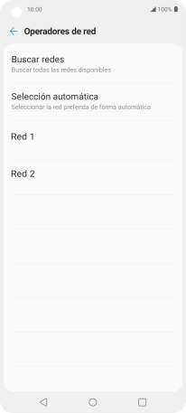 Pulsa la red deseada.