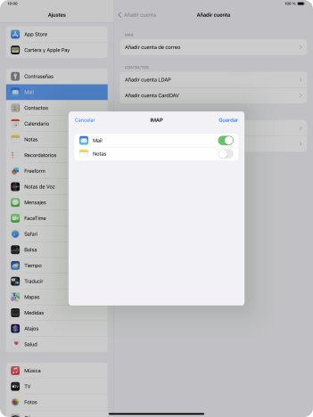 Pulsa Guardar. Ahora se ha configurado tu cuenta de correo electrónico. Si deseas seleccionar más ajustes del servidor de correo de entrada o de salida, continúa con los pasos siguientes.