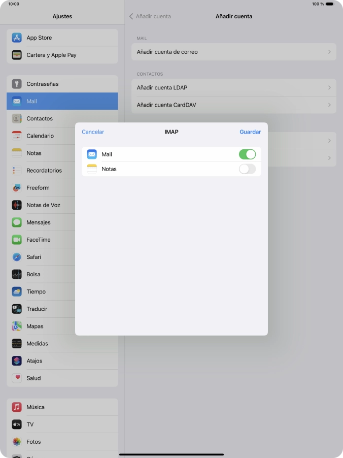 Pulsa Guardar. Ahora se ha configurado tu cuenta de correo electrónico. Si deseas seleccionar más ajustes del servidor de correo de entrada o de salida, continúa con los pasos siguientes.