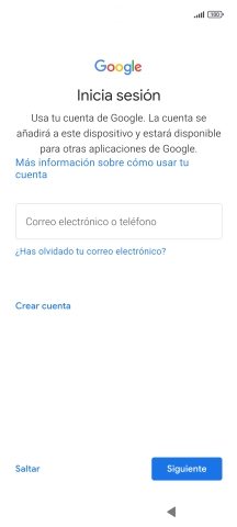 Sigue las indicaciones de la pantalla para terminar la activación.