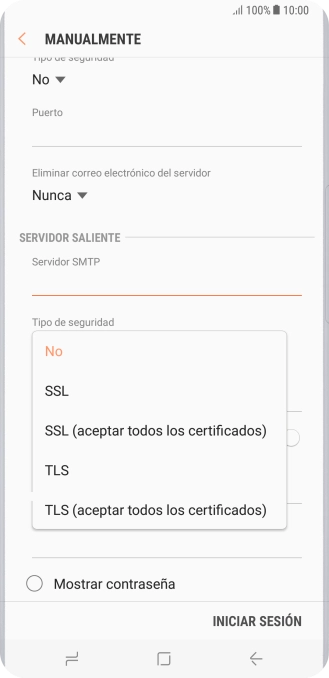 Pulsa No para desactivar la función.