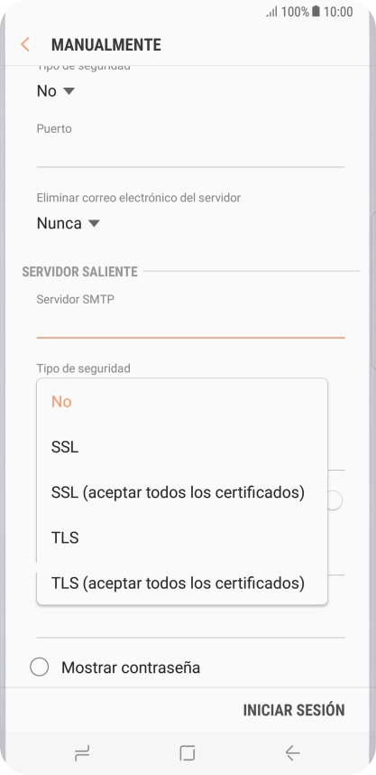 Pulsa No para desactivar la función.