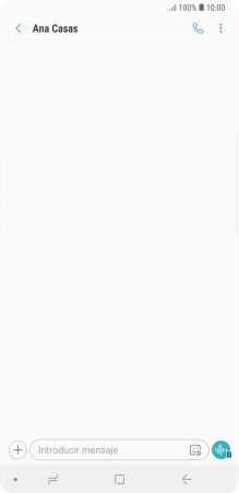 Pulsa en el campo de escritura  y escribe el texto del mensaje corto.