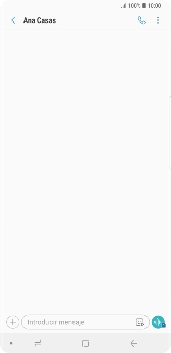 Pulsa en el campo de escritura  y escribe el texto del mensaje corto.