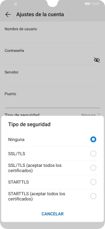 Pulsa Ninguna para desactivar la función.