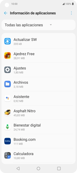 Pulsa la app deseada.