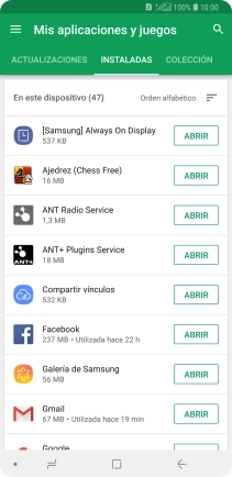Pulsa la app deseada.