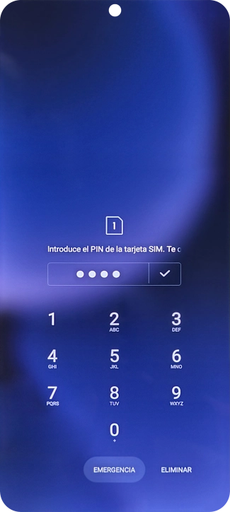 Si lo solicita el teléfono, introduce el código PIN y pulsa el icono de aceptar.