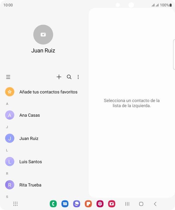 Pulsa el icono de nuevo contacto.