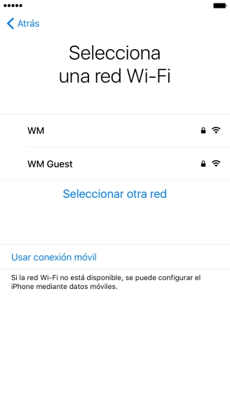 Pulsa la red wifi deseada.
