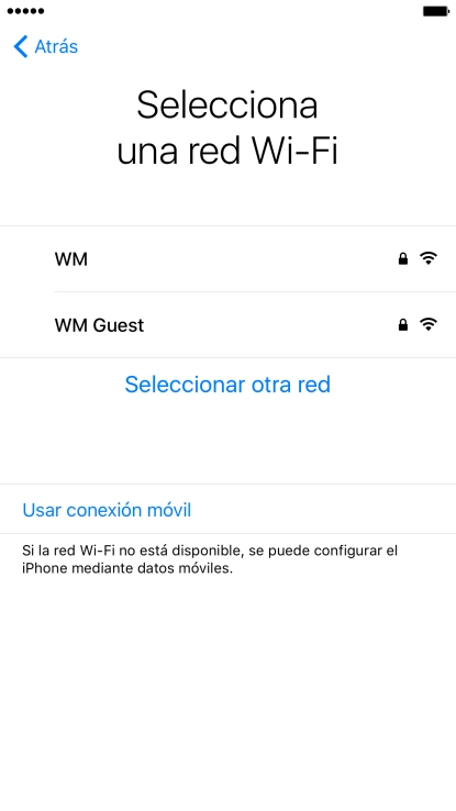 Pulsa la red wifi deseada.