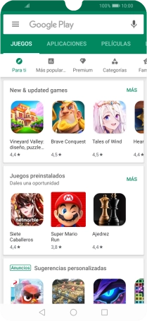Pulsa en el campo de búsqueda.