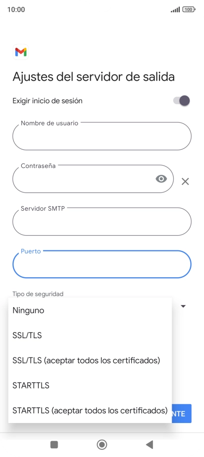 Pulsa Ninguno.