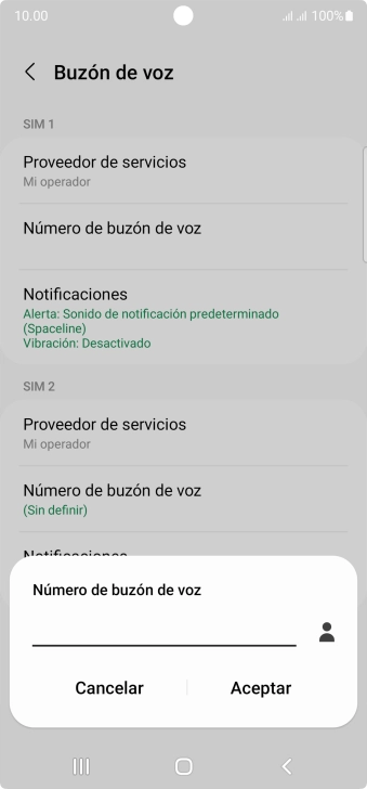 Introduce 22177 y pulsa Aceptar.