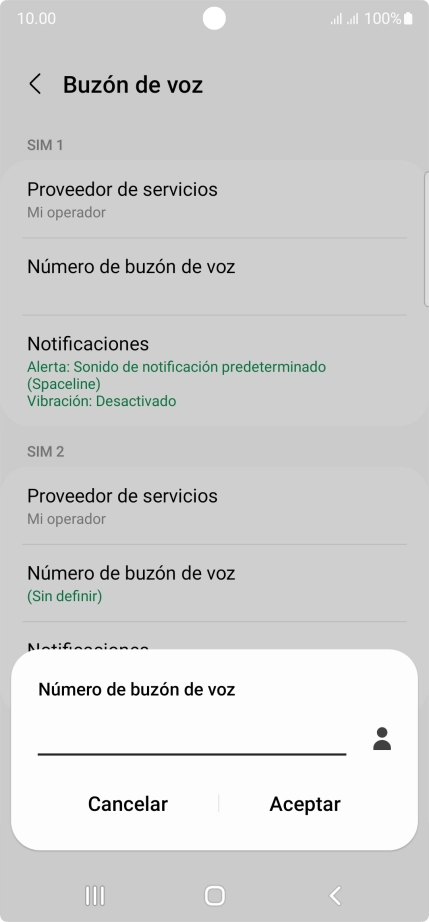 Introduce 22177 y pulsa Aceptar.