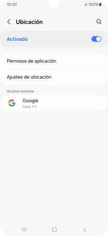 Pulsa Permisos de aplicación.