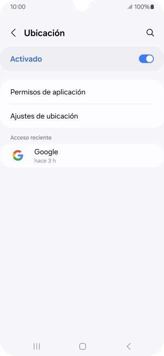 Pulsa Permisos de aplicación.