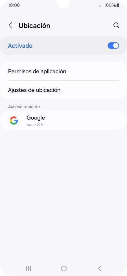 Pulsa Permisos de aplicación.