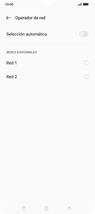 Pulsa la red deseada.