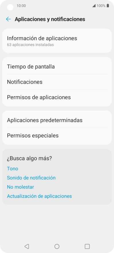 Pulsa Información de aplicaciones.