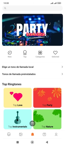 Pulsa Elige un tono de llamada local.