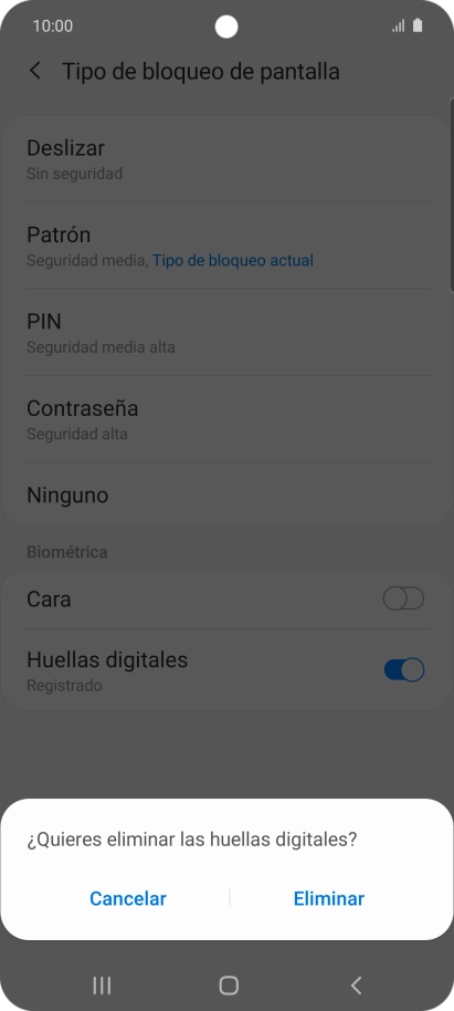 Pulsa Eliminar.