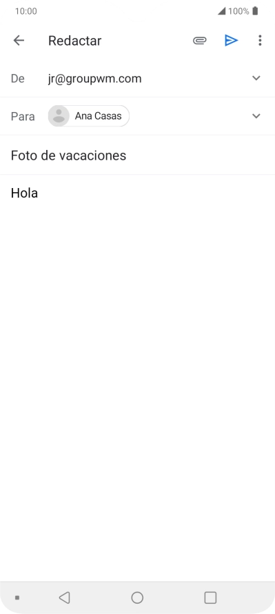 Pulsa el icono de anexos.