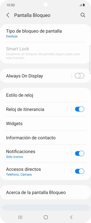 Pulsa Tipo de bloqueo de pantalla.