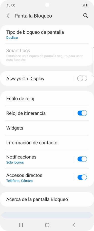 Pulsa Tipo de bloqueo de pantalla.
