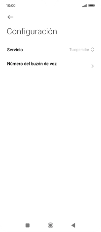 Pulsa Número del buzón de voz.