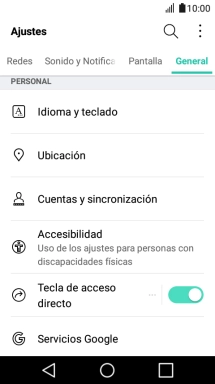 Pulsa Cuentas y sincronización.
