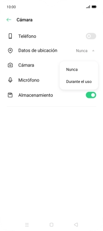 Pulsa el ajuste deseado.