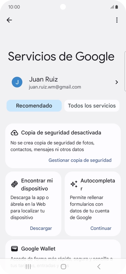 Pulsa Encontrar mi dispositivo.