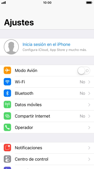 Pulsa Inicia sesión en el iPhone.