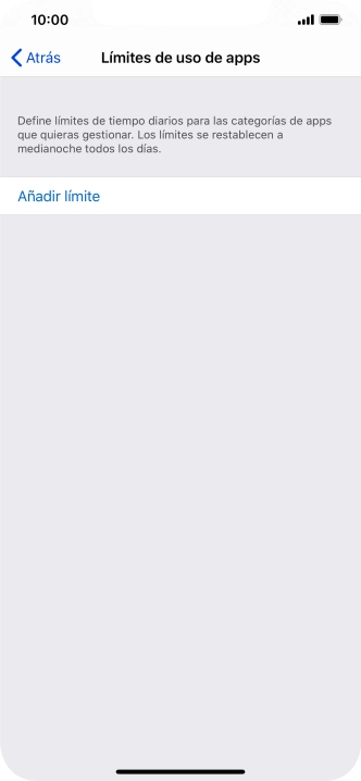 Pulsa Añadir límite.