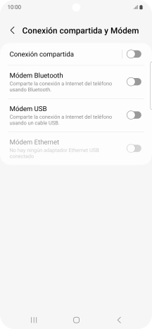 Pulsa Conexión compartida.