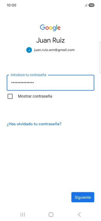 Pulsa Siguiente.