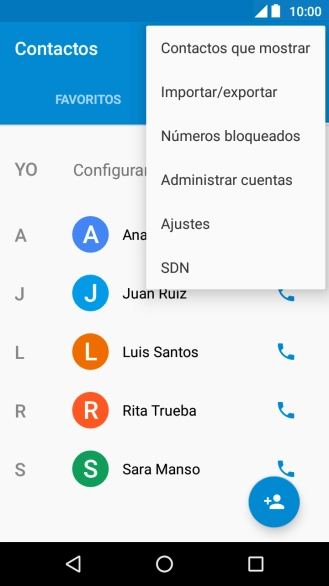 Pulsa Importar/exportar.
