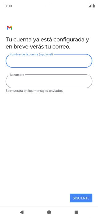 Pulsa Tu nombre e introduce el nombre del remitente.