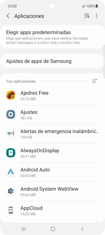 Pulsa la app deseada.