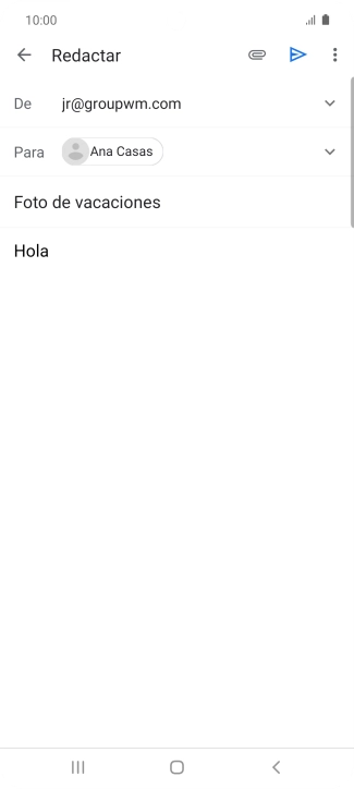 Pulsa el icono de anexos.
