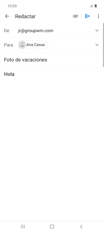 Pulsa el icono de anexos.