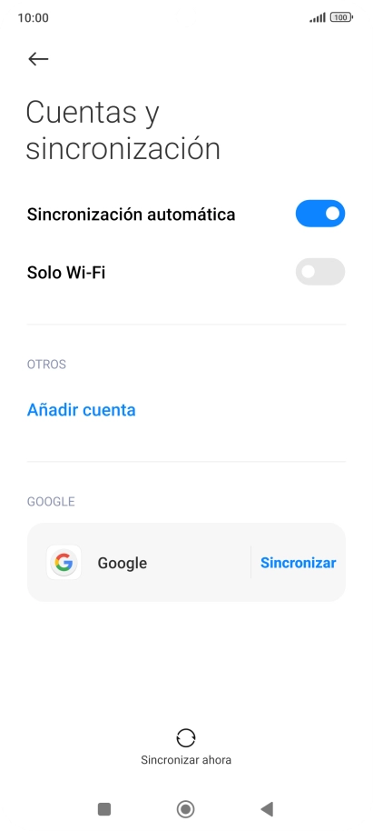 Pulsa Añadir cuenta.