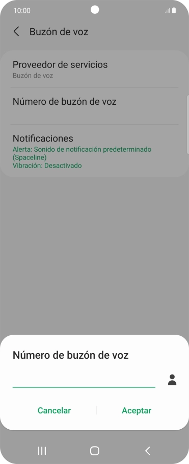 Introduce 22177 y pulsa Aceptar.