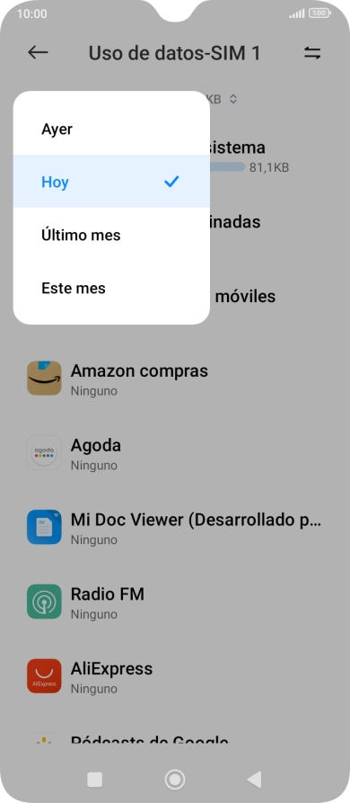Pulsa el ajuste deseado.
