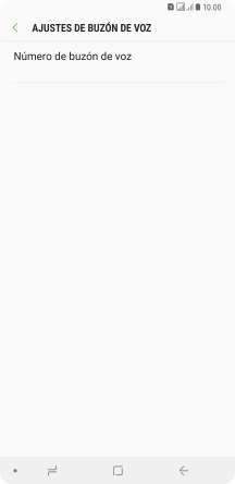 Pulsa Número de buzón de voz.