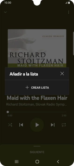Pulsa CREAR LISTA.